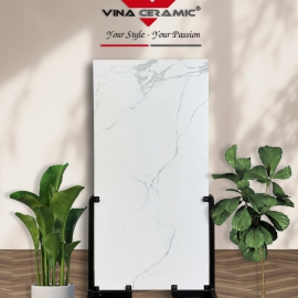 Gạch ốp tường 60x120 cm  xương trắng cao cấp Statuario Royal