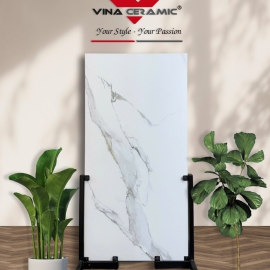 Gạch ốp tường 60x120 cm  xương trắng cao cấp Statuario Mirage