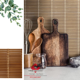 Gạch mosaic vân nổi vàng cam