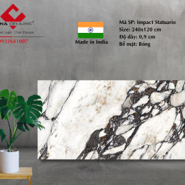 Đá Impact Statuario 240x120x1,5 cm