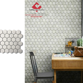 Gạch mosaic lục giác carrara