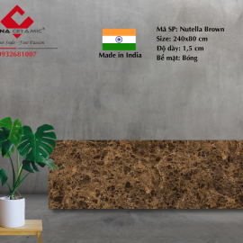 Đá Nutella Brown 240x80x1,5 cm