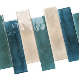 Gạch thẻ 75x300 mm bóng gợn bê tông