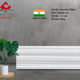 Đá Sebastian White 240x80x1,5 cm