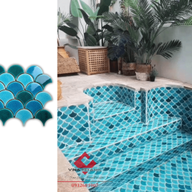 Gạch vây cá rạn phối xanh