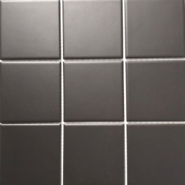 Gạch thẻ mosaic vuông xám đậm mờ