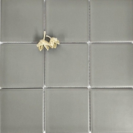 Gạch thẻ mosaic vuông xám xanh mờ